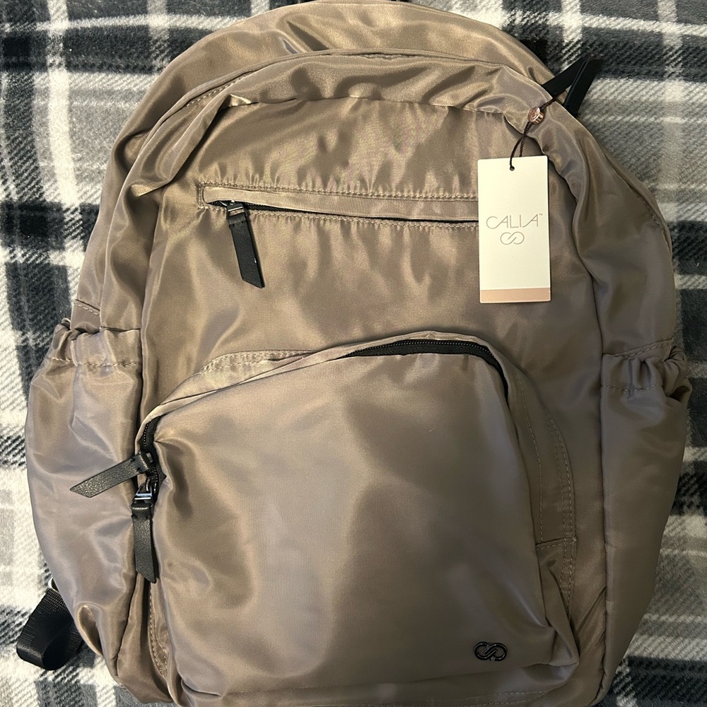 CALIA by Carrie Underwood Metallic Taupe Backpack